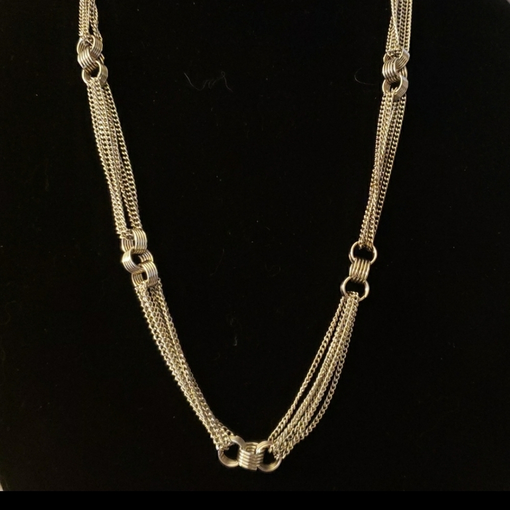 Multi chain station necklace